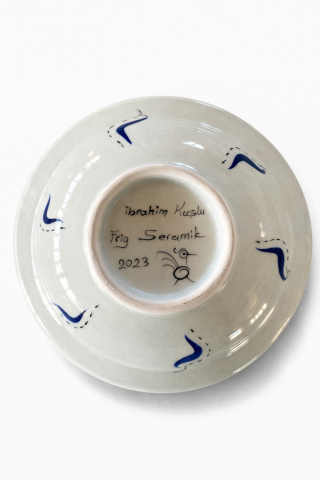 Selçuklu Stilize Çiçek ve Geometrik Motifli  Kase 19cm