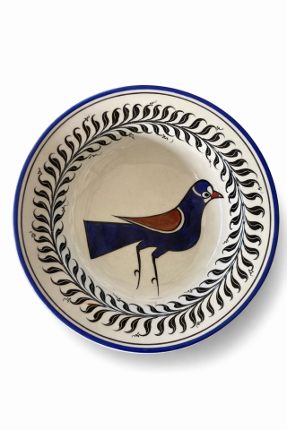 Selçuklu Stilize Güvercin Desenli Kase 19 cm