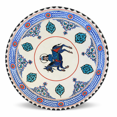 Selçuklu Atlı Asker Motifli Tabak  26cm